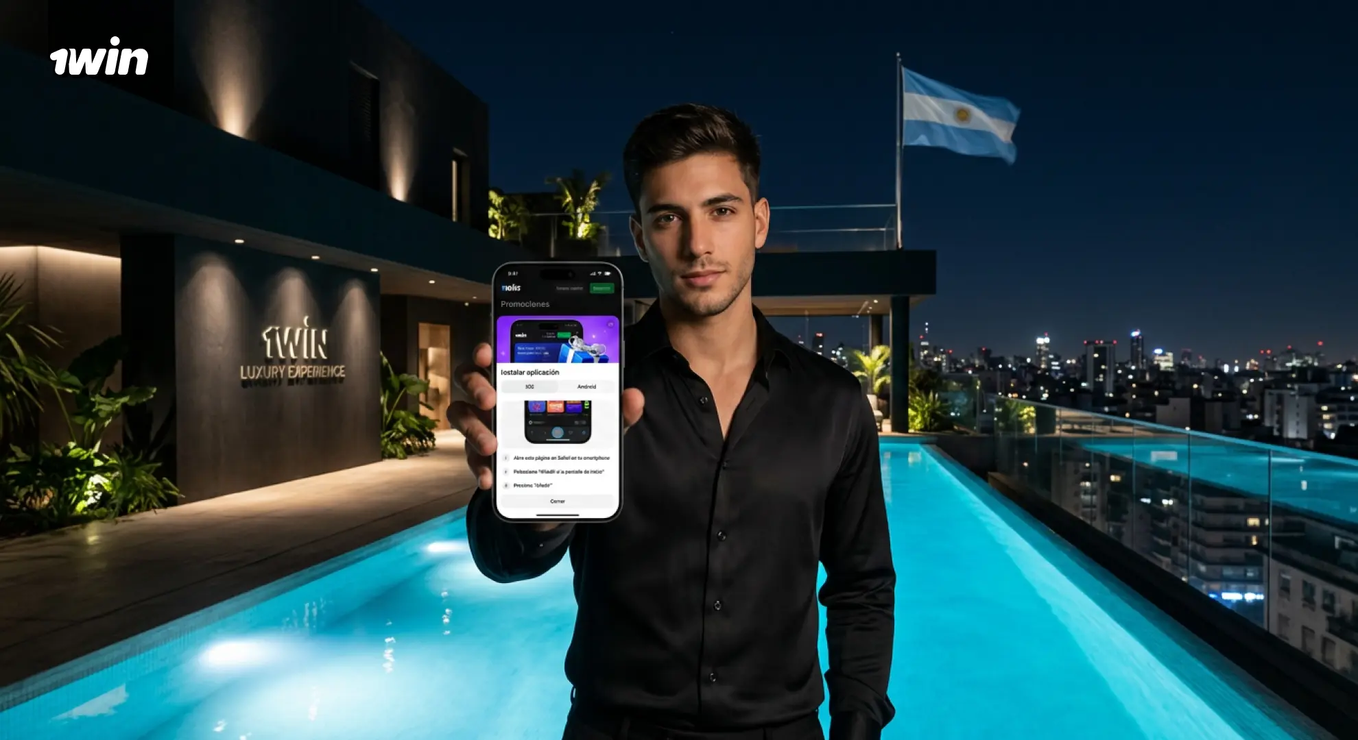Instalación del APK de 1win en Android